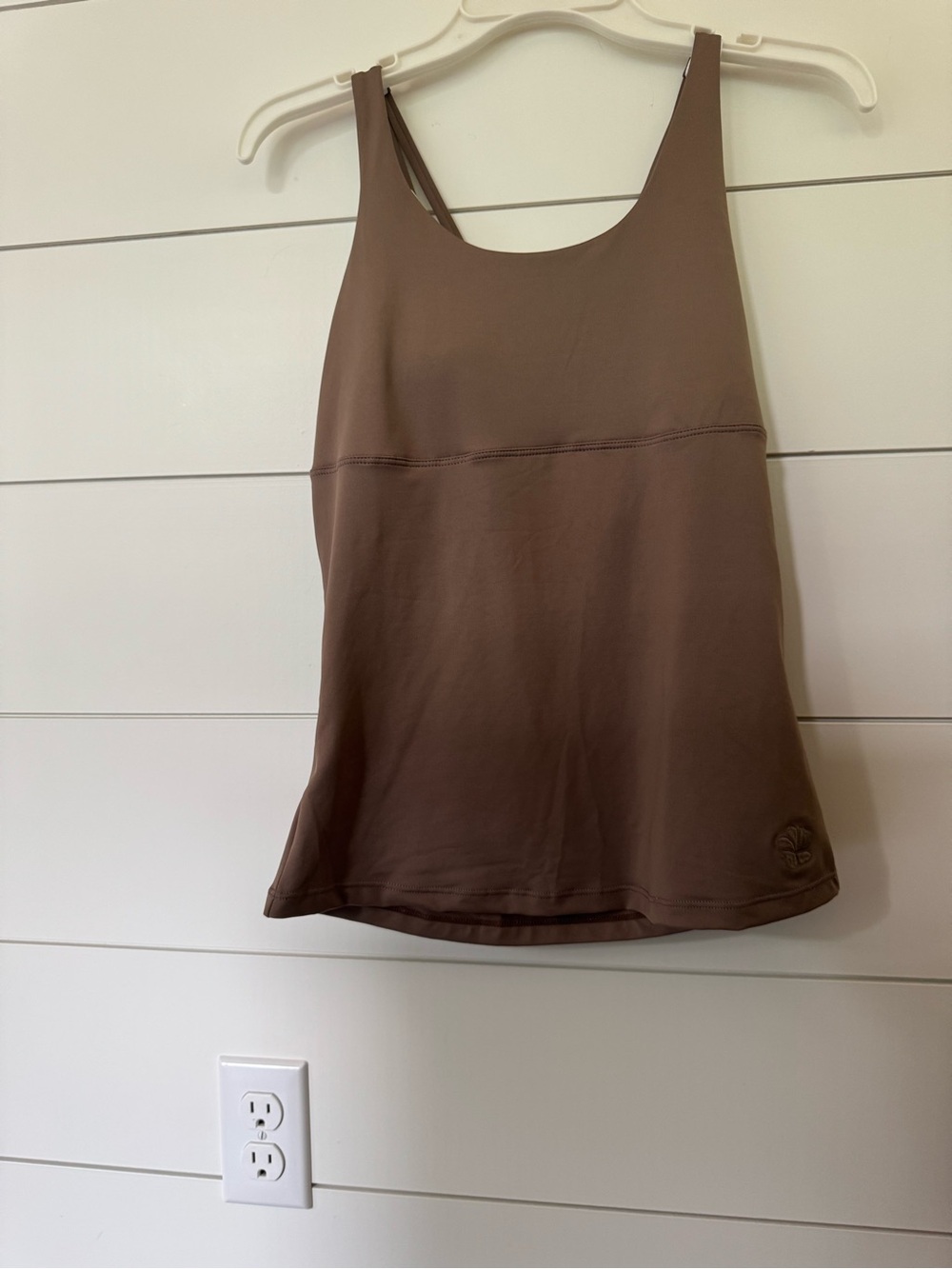 Hapari Brown Scoop Neck Athletic Tankini